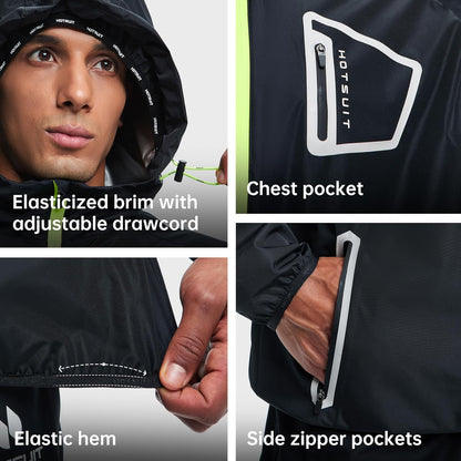 Sauna Suit Men anti Rip Boxing Sweat Suits Exercise Workout Jacket